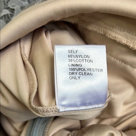 Tadashi Malina Flutter Sleeve Lace Gown In Pewter/ Petal - 6 - Picture 10 of 10